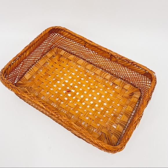Vintage Woven Basket Boho Natural Wall Decor